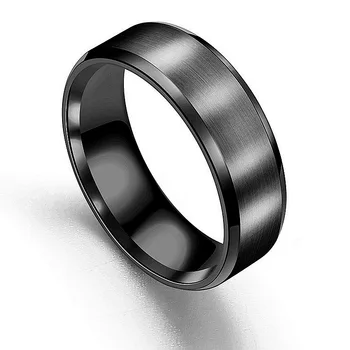 BAECYT új Design, Új, 8 mm-es Szélesség, Fekete, Titán-Rozsdamentes Gyűrű, A Nők, a Férfiak Magas Minőségű Pár Gyűrű Esküvői Ékszer