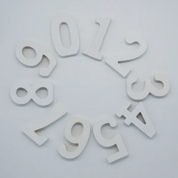 Betűk, Számok, 8 cm-es Fehér Fa Jelek Esküvői Asztal Fából készült Asztal Számok Szülinapi Buli Otthon Dekoráció, személyre Szabott Design