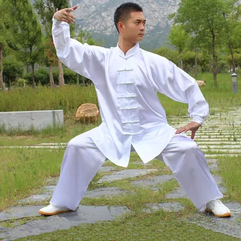 biały czarny żółty Tai Chi odzież sportowa z długim rękawem KungFu jednolite Wushu TaiChi jednolite gyermekeknek mężczyzna