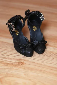 BJD baba cipő illik 1/3 SD10 sizefashion íj Yip Loli ruha, magas sarkú cipő, magas sarkú sokoldalú cipő nem kötelező rózsaszín, fekete