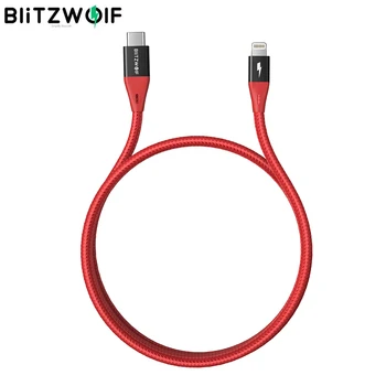 BlitzWolf BW-CL3 Mpi Hitelesített 20W USB-C-Lightning Kábel PD3.0 Tápellátás Gyors Töltés adatátviteli Kábel 1,8 m/0,9 m