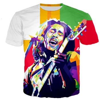 Bob Marley, a Reggae-T-Shirt Férfi Nő 2021 Nyári Divat Alkalmi Harajuku Rövid Ujjú Forró Eladó Streetwear Túlméretezett póló