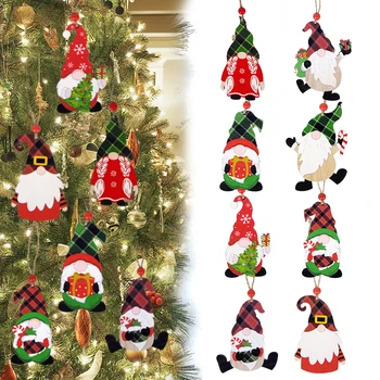 Boldog Karácsonyi Dekoráció Fa Gnome Mikulás, Karácsonyfa Dísz, Arctalan Baba Lógó Medál Boldog Új Évet Navidad Dekoráció
