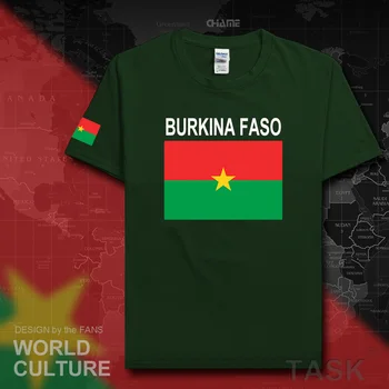 Burkina Faso mens t-shirt 2019 mezek nemzet csapata tshirt 100% - os pamut póló, ruházat pólók ország sport zászló BFA Burkinabe