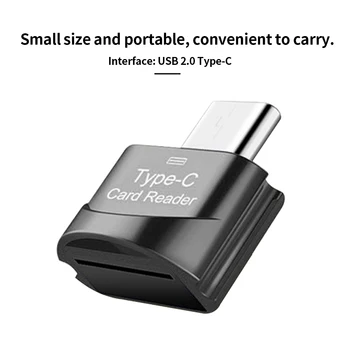 C-típusú kártyaolvasó Adapter a Mobil Telefon, TF Memóriakártya Olvasó Készülék Hordozható Mini USB 2.0 Olvasó Laptop