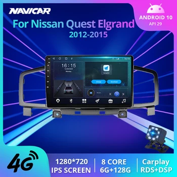 Carplay Autó Multimédia Lejátszó autórádió Nissan Quest Elgrand 2012 2013 2014 2015 2 Din Android10 Sztereó Receiver IPS kijelző