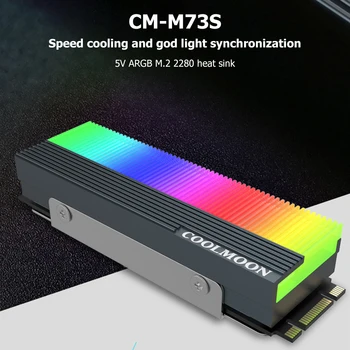 COOLMOON CM-M7S M. 2 SSD Hűtőborda Hűvösebb 2280 ARGB Solid State Disk Hűtő Radiátor hűtőborda Hűvösebb Thermal Pad