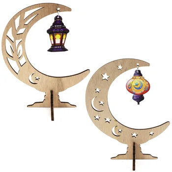Csillag, Hold Ramadan Fa Medál Dekoráció Otthon Iszlám Muszlim Fél Lóg Dekoráció EID Ajándékok Abaya Adha Kareem EID Mubarak