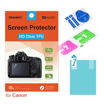 Deerekin HD Puha TPU képernyővédő fólia w/ Felső LCD Panel Védelem, Fólia Canon EOS 70D 80D 90D Digitális Fényképezőgép