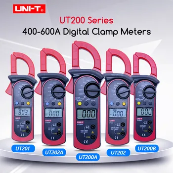 Digital Clamp Meter DC AC AC áram Ellenállás vizsgáló Dióda teszt LCD háttérvilágítás EGYSÉG UT200A UT200B UT200 UT201 UT202A