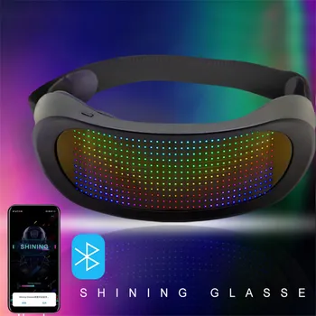 Dinamikus LED Smart Világító Szemüveg színes DIY Alkalmazás, Vezérlés Elektronikus Szemüveg Halloween Karácsony Fesztivál Kellékek KTV Bár Fél