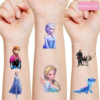 Disney Anna Elsa Originales Tetoválás Matrica 4 különböző Cselekvési Ábra a fagyasztott Hercegnő Rajzfilm Gyerekeknek, Lányoknak, Karácsonyi, Születésnapi Ajándék