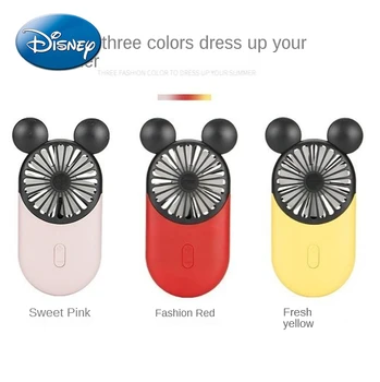 Disney Mini Usb Töltő Ultra-vékony, Nagy kapacitású Csendes Nyári Ventilátor Fény Rajzfilm Mickey Egér Hordozható Kézi
