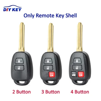 DIYKEY Távoli Kulcs Shell 2 / 2+1 3 / 3+1 4 Gomb Gomb Shell Esetben Fob Cseréje 2012-ben a Toyota a TOY43 Penge