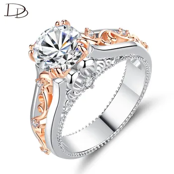DODO Gyönyörű Üreges AAA Cirkónia Gyűrűk, a Nők a Divat Rose Gold Színű Szépíteni Gyűrűk Női Ékszerek Anillos R443