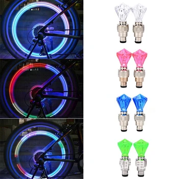 Egy Pár Szelep Szár LED KAP a Kerékpár, Bicikli, Autó, Motor Kerék Gumi Fény Kiegészítők Lámpa Dekoratív Hegyi Kerékpár Világítás