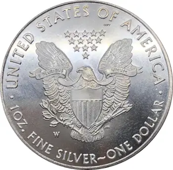 Egyesült Államok 1 Dollár az Amerikai Ezüst Arany Sas Érme 2010 w Bevonatú Ezüst Emlékérme Másolás érme