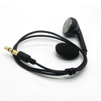 Egyoldalas Vezetékes Ear Fülhallgató 3,5 mm-es Csatlakozó Walkie Talkie Mono Fejhallgató Készlet