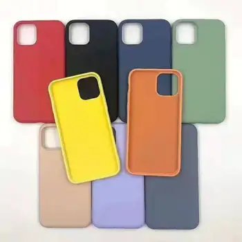 Egyszerű, egyszínű Pár Puha tok Iphone 11 12 Pro Max Mini 7 8 6 6 Plusz Xr X Xs Max Se 2 Szilikon hátlapot Fundas