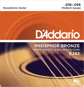 Ej42 reophonic készlet húrok rezonátor (jó) gitár, F/W, 16-56, D'Addario