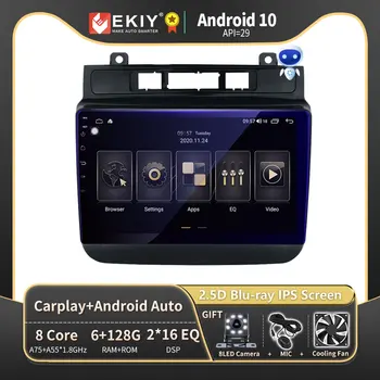 EKIY 6G+128G DSP A Volkswagen VW Touareg 2011-2017 Android 10 autórádió Multimédia Blu-ray 1280*720-as IPS Navigációs GPS nem 2din