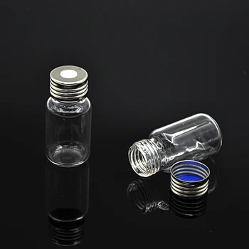 EPA Üveg Minta Tárolás Átlátszó Kromatográfiás Injekciós üveg 10 ml Értelmezni Reagens Üveg fedéllel 22mm & Septa 10 / PK