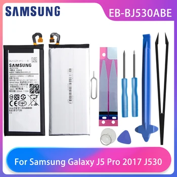 Eredeti Samsung Galaxy J5 Pro 2017 J530 J530F J530G SM-J530K SM-J530F SM-J530Y Telefon Akkumulátor EB-BJ530ABE 3000mAh Ingyenes Eszközök