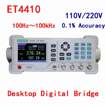 ET4410 Digitális LCR Méter Asztali Híd Teszter TFT LCD kijelző Kapacitás Ellenállás, Induktivitás Impedanciája Intézkedés Eszköz
