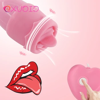 EXVOID Nyelv Szóbeli Nyalás Vibrátorok Szex Játékok a Nők Klitorisz Stimulátor Vibrátor Tojás Vibrátor USB hálózati 12 Sebesség Felnőtt Termék