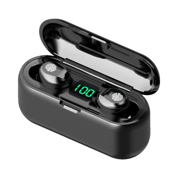 F9 Vezeték nélküli Fejhallgató 5.0 Fülhallgató TWS Mini In-ear Fülhallgató Sport Futó Gaming Headset Telefonok HD Hívás LED Teljesítmény Kijelző