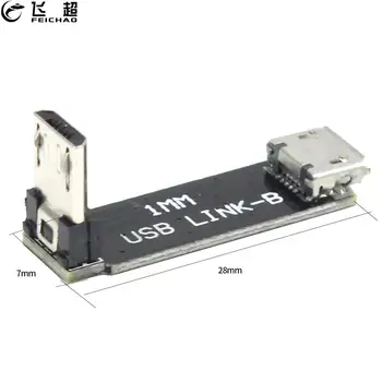 Feichao L-típusú Micro USB központ Programozó Férfi-Nő Hosszabbító Adapter Fórumon USB-B a FPV Beltéri RC Versenyző Drón