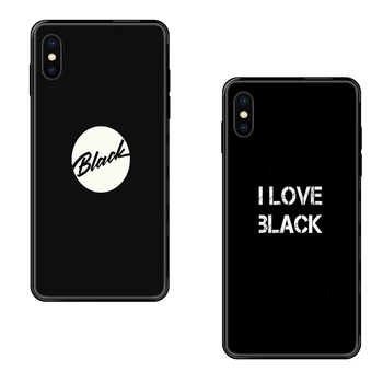 Fekete Puha TPU Sejt tok, Egyedi Idézetek Szeretem a Fekete Szavakat úgy Tervezték, Apple iPhone 5 5C 5S SE SE2020 6 6 7 8 11 12 Plus