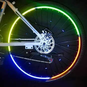 Felni Fényvisszaverő Kerékpár Matrica Fluoreszkáló MTB Matrica Outdoor Kerékpár Kerék Matricák Anti-ellenállás Elemek Javítása