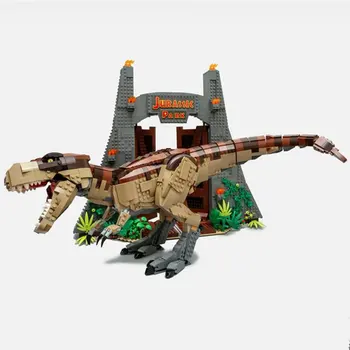 Film, Sorozat T. rex Rampage Dinoszaurusz Épület-Blokk, 3120pcs Tégla Oktatás Játékok Kompatibilis Modell Készlet