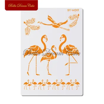 Flamingo Állatok Design Torta Stencil Fal Stencil DIY, lakberendezés Scrapbooking Festmény, Rajz Stencil Sablon Torta Eszközök
