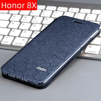 flip tok Huawei honor 8x esetben Megtiszteltetés, 8x borító bőr szilícium vissza a könyvet Mofi csillogó luxus huawei honor 8x esetben üzleti
