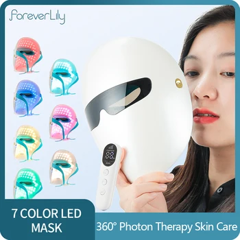 Foreverlily 7 Színek, Fény, LED-Arc-Maszk Photon-Terápia Anti-Akne, Ránc Eltávolítás Bőr Fiatalító Arc bőrápoló Szépség Maszkot