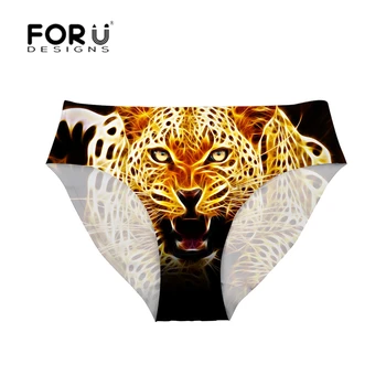 FORUDESIGNS Női Szexi Fehérnemű 3D Leopárd, Tigris, Medve, Bagoly Nyomtatás Varrat nélküli Bugyi Rövidnadrág Női Lélegző Női Fehérnemű
