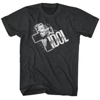 férfi póló férfi Tshirt Billy Idol Inget húztam Ki Fekete Póló T-Shirt - Billy Idol Ing 8078