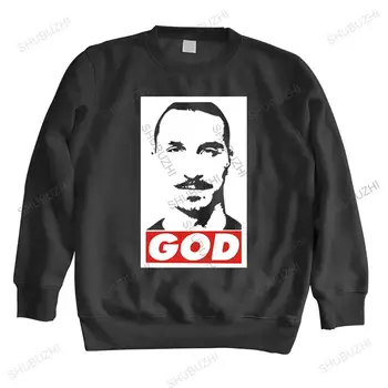 férfi őszi fekete kapucnis vintage pulóver márka ruházat Zlatan Ibrahimovic isten új megérkezett unisex pamut kapucnis alkalmi felső