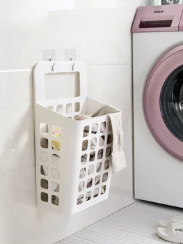 Fürdőszoba falra szerelhető háztartási szennyes ruha tároló kosár kosár műanyag tároló kosár kosárban a koszos ruhákat kosár