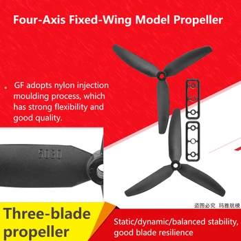 Gemfan 5030 5030R 7035 7035R 3-Levél nylon propeller CW CCW, hogy Az RC Repülőgép Négy-Tengely UAV
