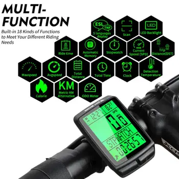 GPS Kerékpáros Komputer G Vezeték nélküli Sebességmérő Bluetooth Kerékpár Tracker Vízálló Stopper Óra Karóra LED Digitális Árfolyam