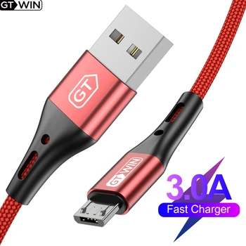 GTWIN Micro USB Kábel-Gyors Töltés A Xiaomi Redmi Megjegyzés 5 Pro Android Mobil Telefon adatkábel Samsung S7 Micro Charger