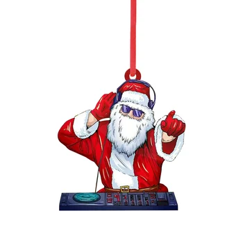 Gyönyörű Santa Claus Autó Karácsonyi Medál Szoba Dekoráció Fa Kültéri Beltéri Fa Dísztárgyak-Ajándék Tartozékok Decoracion Navidad