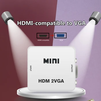 HD 1080P HDMI2VGA Adapter HDM-VGA Digitális-Analóg Átalakító Kábel PC, Laptop, TV Box Projektor Displayer HDTV