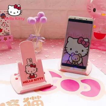 Hello Kitty Mobiltelefon tartó Állvány Rajzfilm Kreatív Asztali Tablet Telefon Összecsukható Két sebességű Többfunkciós Műanyag Állvány