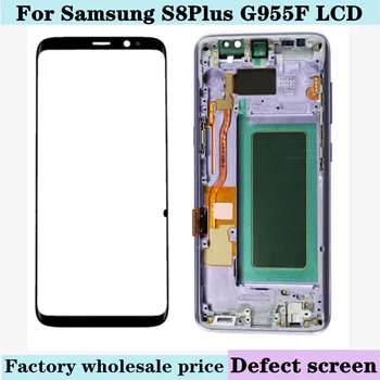 Hiba képernyő Eredeti Super AMOLED S8+ LCD Keret SAMSUNG Galaxy S8Plus G9550 G9550F Kijelző érintőképernyő, Digitalizáló