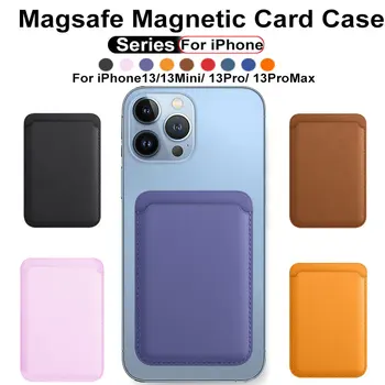 Hivatalos Mágneses Macsafe Bőr Pénztárca Tok Kártya-Tartó Táska Tok IPhone 12 13 11 Pro Max Mac Biztonságos Adszorpciós Hátlap