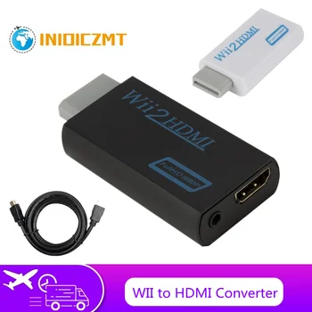INIOICZMT Full HD 1080P Wii, HDMI-Kompatibilis Átalakító Adapter 3,5 MM-es Audio / 1M HDMI Kábelek PC HDTV Monitor Kijelző